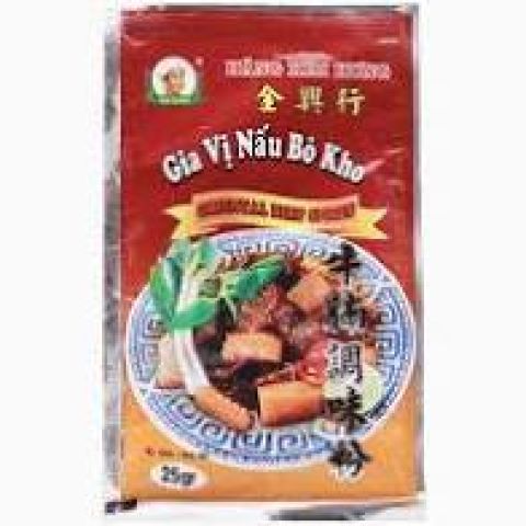 GIA VỊ BÒ KHO KIM HƯNG 25G (dạng bột)